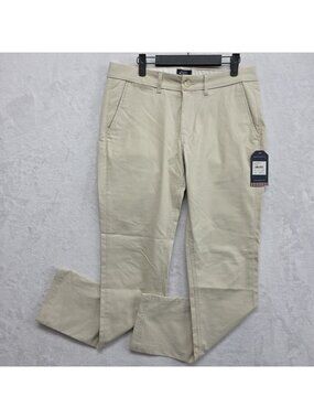 Ben Sherman Pants Mens 32x32 Cream Slim Fit Stretch Chino Casual Trousers NWT